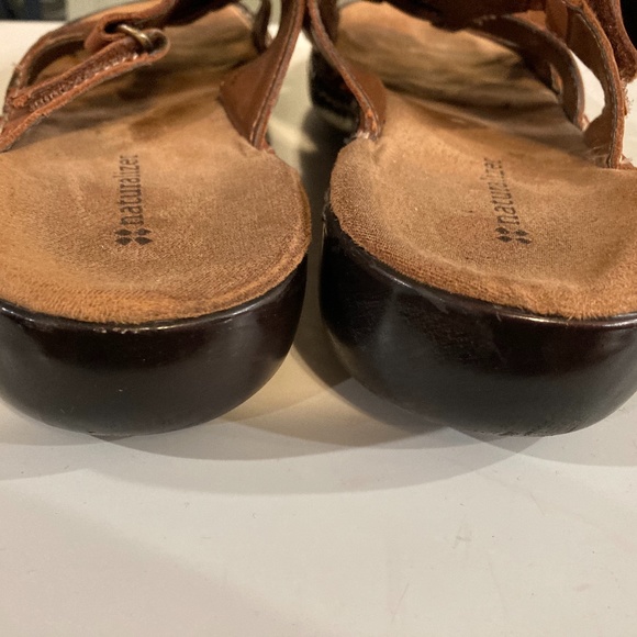 Naturalizer Tribal Tan Leather Slip On Sandals 8M - Picture 11 of 14